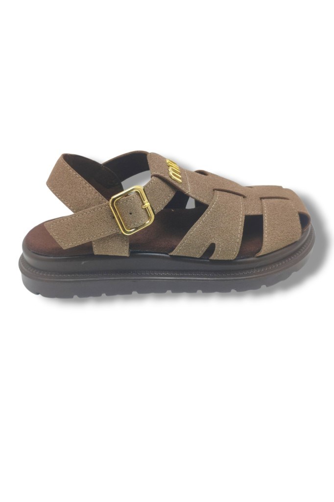 Şanzelize K805-26 Süet Tokalı Anatomik Taban Kadın Sandalet
