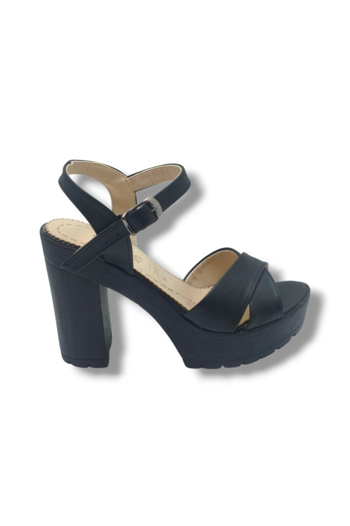 Selfie 4280-26 Cilt Çapraz Bant Platform Topuk Fashion Kadın Sandalet(11cm)
