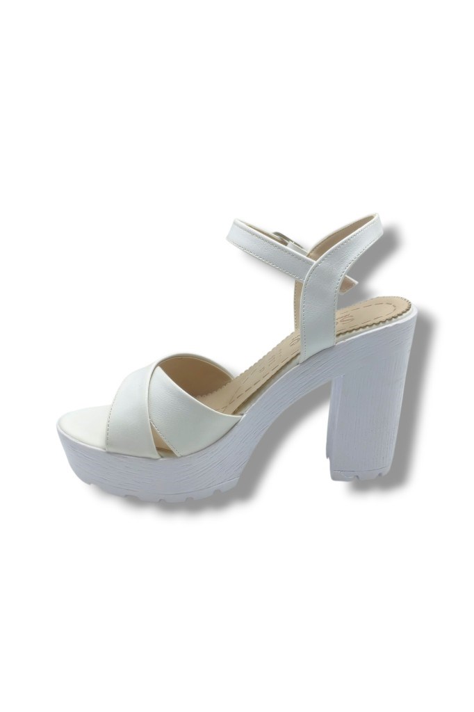 Selfie 4280-26 Cilt Çapraz Bant Platform Topuk Fashion Kadın Sandalet(11cm)
