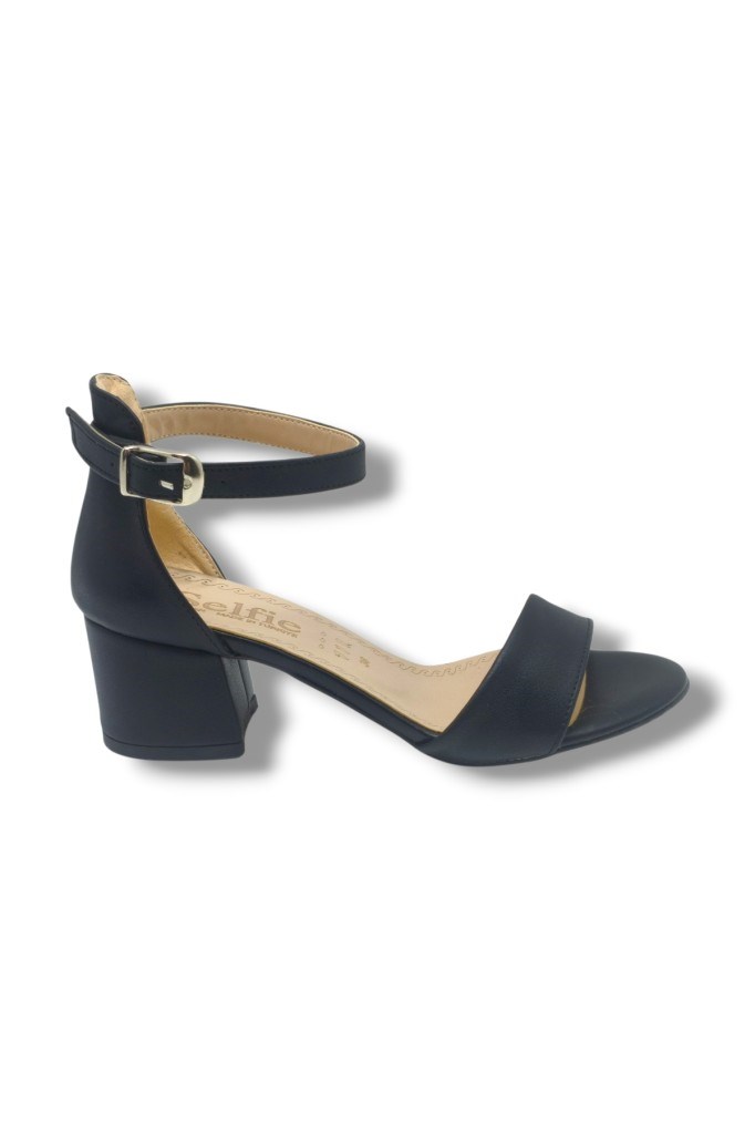 Selfie 4601-26 Cilt Tek Bant Orta Topuk Fashion Kadın Sandalet(5,5cm)