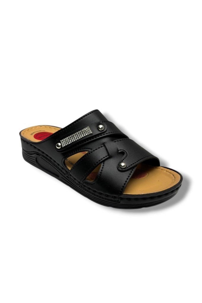 Serra 1135-26 Anatomik Masaj Taban Taşlı Tokalı Kadın Terlik