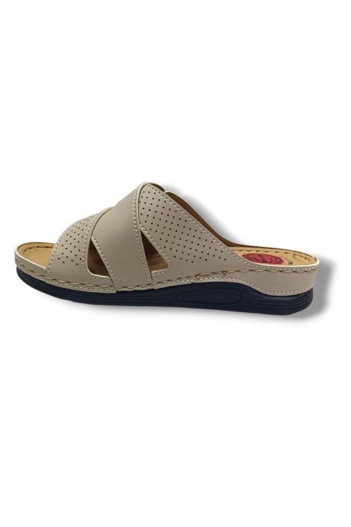 Serra 1161-26 Anatomik Masaj Taban Kemer Tokalı Kadın Terlik