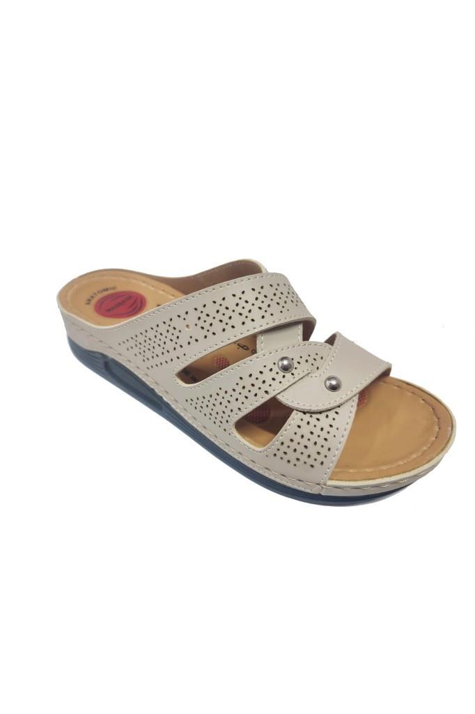 Serra 9032-25 Deri Masaj Taban Kadın Terlik