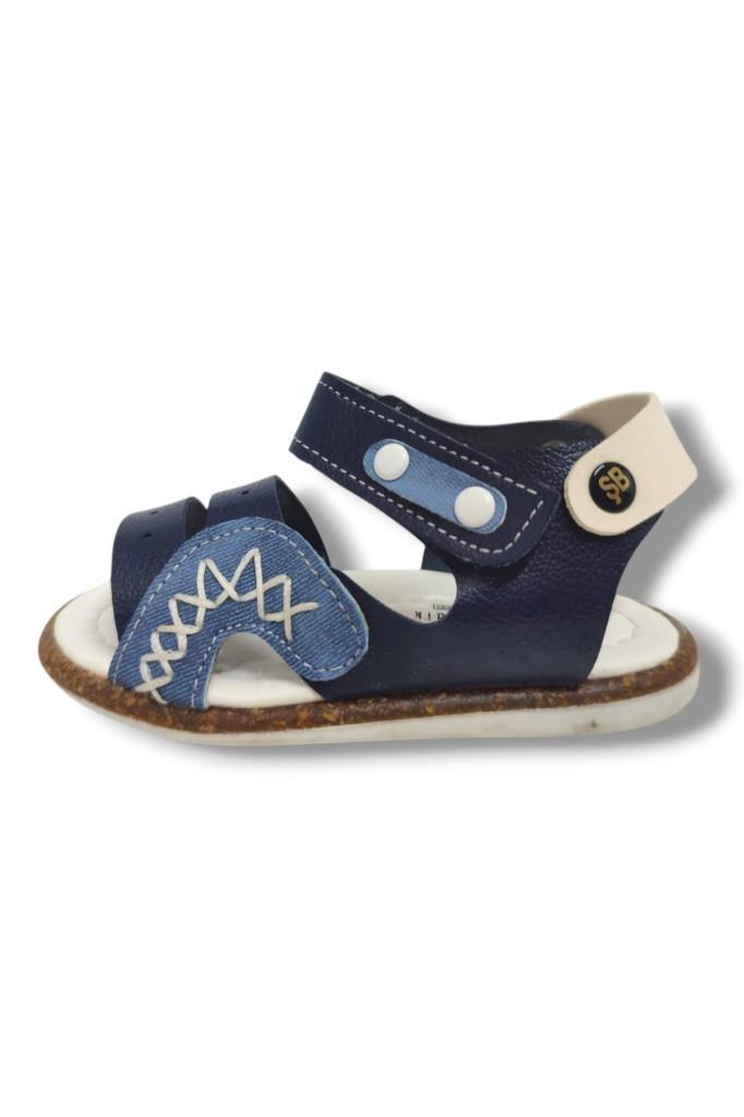 Şirinbebe 1548-20 Anatomik Dikiş Çirtli Erkek Çocuk Sandalet Lacivert Mavi 21-25