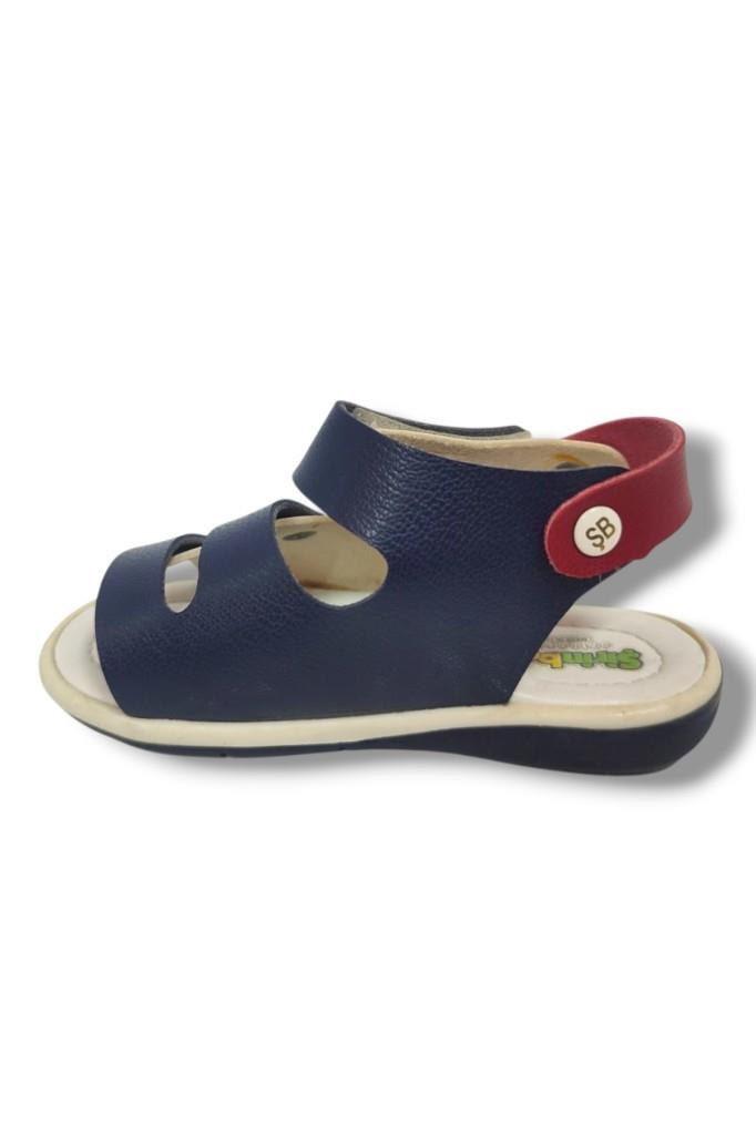 Şirinbebe 1552-20 Anatomik Tek Cirtli Erkek Çocuk Sandalet Lacivert Beyaz 21-25