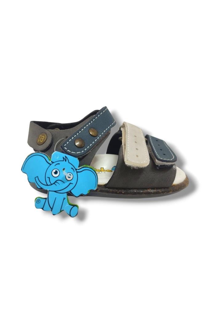 Şirinbebe 1630-20 Anatomik 3 Cırt Bant Erkek Çocuk Sandalet Füme Lacivert 18-20