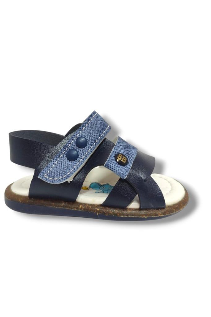 Şirinbebe 1638-20 Anatomik 3 Bant Kemer Tokalı Erkek Çocuk Sandalet Lacivert Mavi 18-20