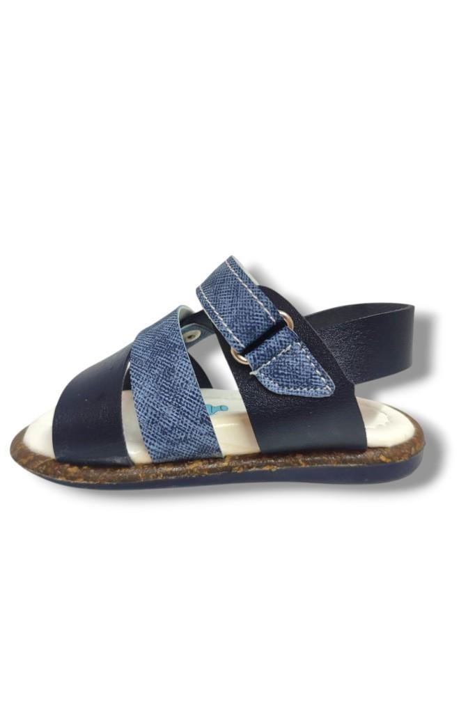 Şirinbebe 1638-20 Anatomik 3 Bant Kemer Tokalı Erkek Çocuk Sandalet Lacivert Mavi 18-20