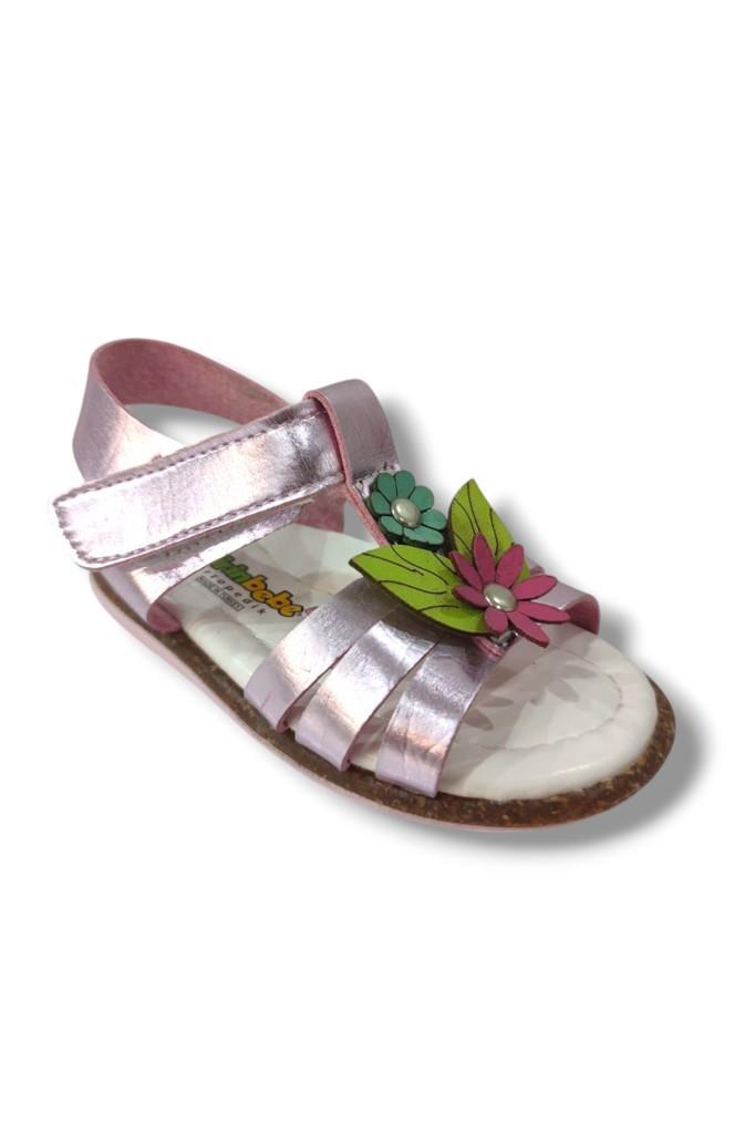 Şirinbebe 1647-20 2 Çiçekli Kız Çocuk Sandalet 21-25