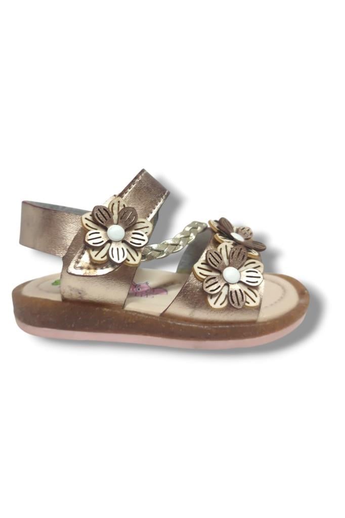 Şirinbebe 1662-20 Örgü Şerit Cırt Kız Çocuk Sandalet 21-25