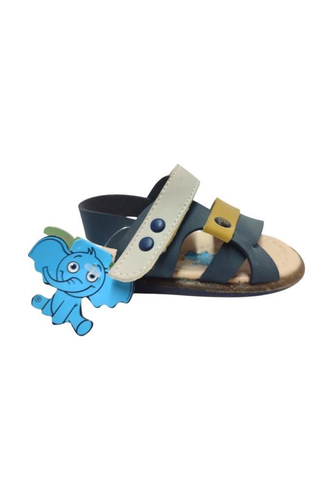 Şirinbebe 1695-20 Anatomik Tek Cirtli Erkek Çocuk Sandalet Lacivert Sari 18-20
