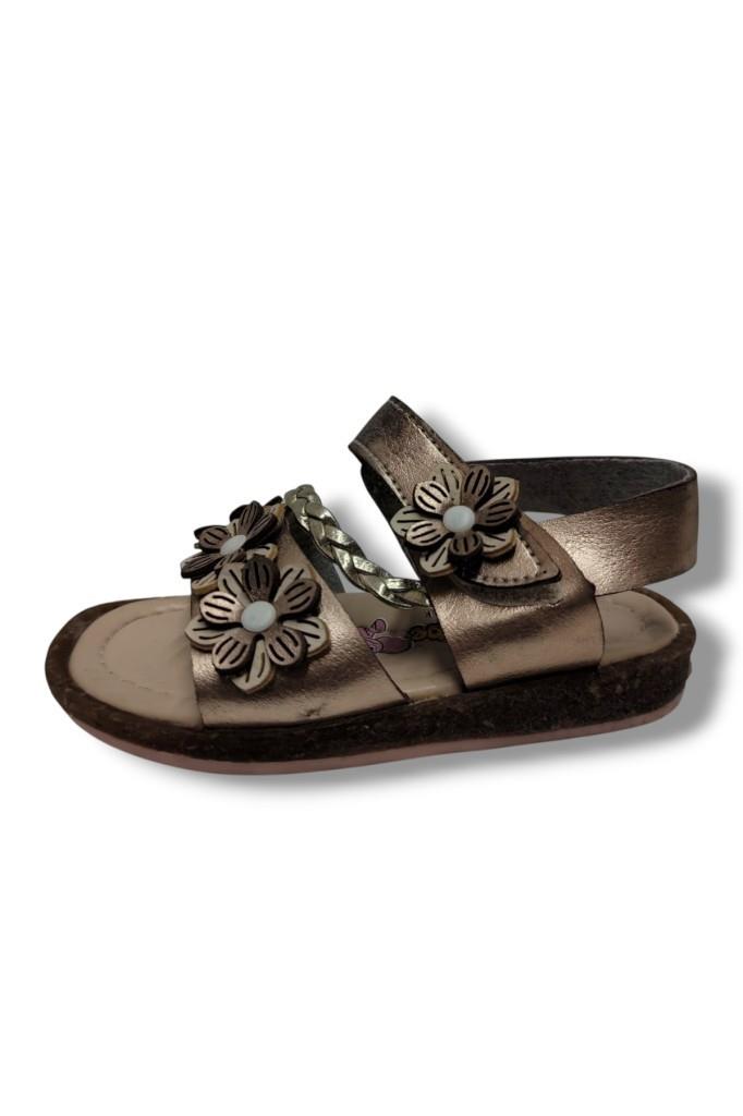 Şirinbebe 1697-20 Örgü Şerit Cırt Kız Çocuk Sandalet 21-25