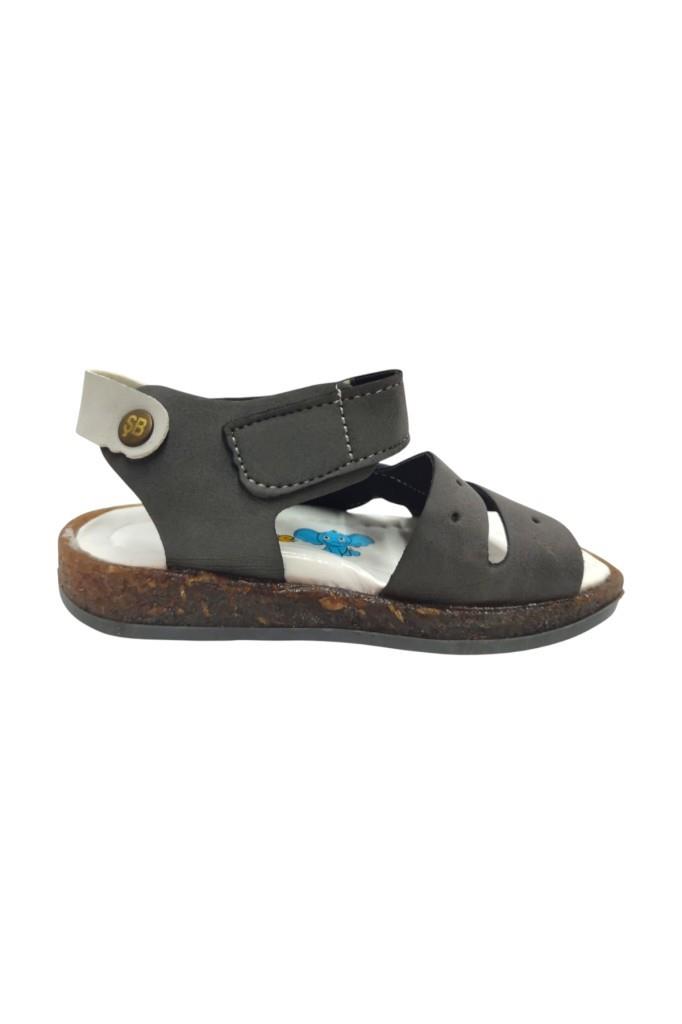 Şirinbebe 1718-20 Dikiş Cırtlı Erkek Çocuk Sandalet Füme Lacivert 21-25