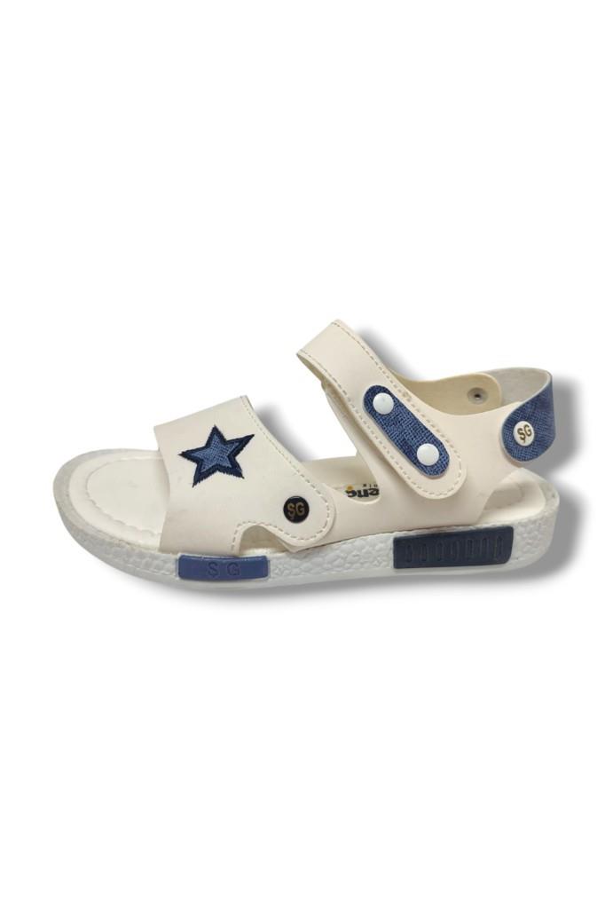 Şiringenç 1529-20 Anatomik Çirt Bant Erkek Çocuk Sandalet Beyaz Mavi 31-36