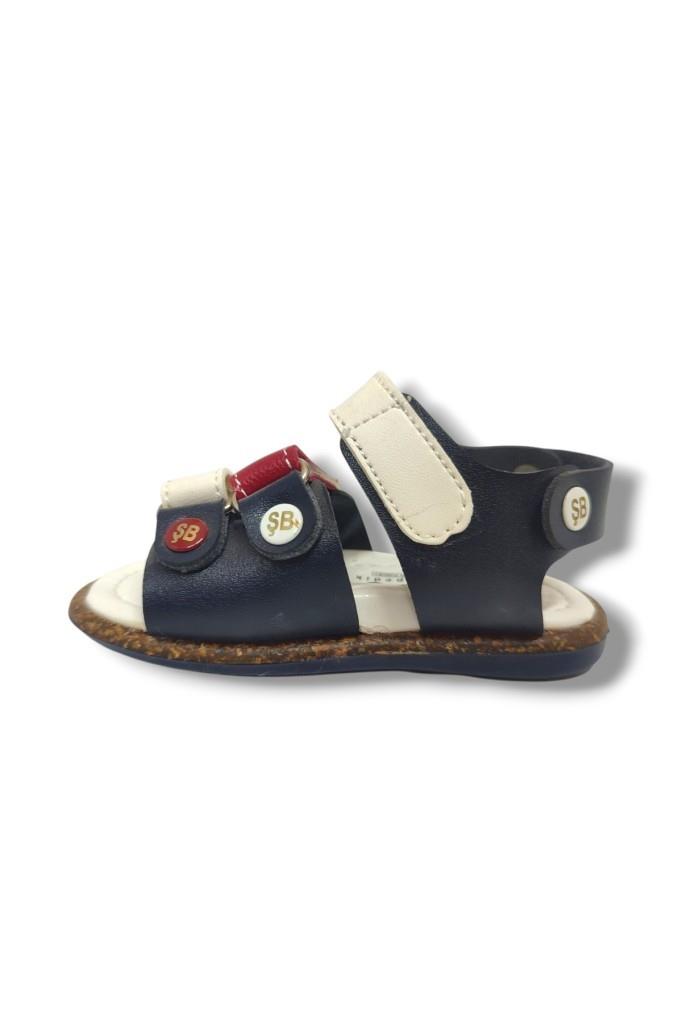 Şiringenç 1623-20 Anatomik 3 Cırt Bant Erkek Çocuk Sandalet Lacivert Beyaz 18-20