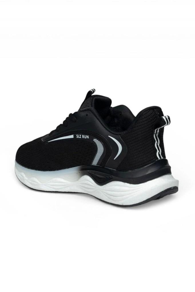 Solazer 048-26 Anorak Anatomik Taban Bağcıklı Kadın Sneaker Siyah Beyaz