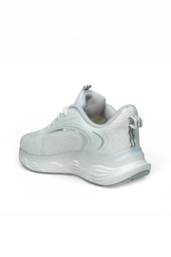 Solazer 048-26 Anorak Anatomik Taban Bağcıklı Kadın Sneaker Beyaz Gümüş