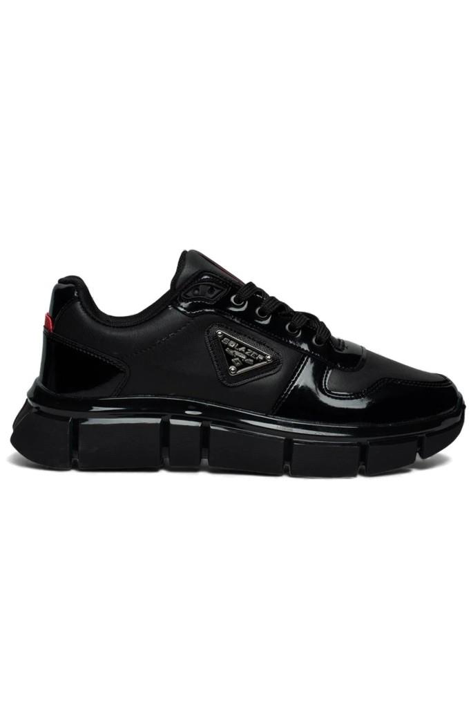 Solazer 062-26 Cilt Deri Rugan Karışımlı Anatomik Taban Erkek Sneaker