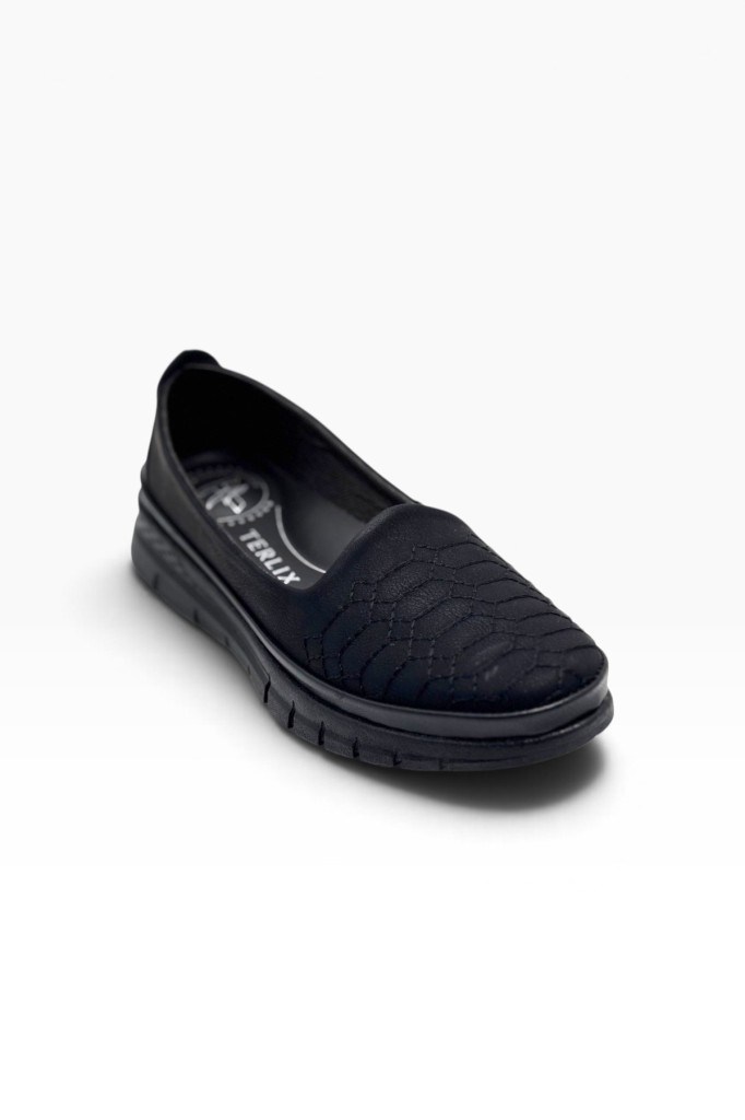 Terlix Z165-27 Yağlı Deri Nakışlı Ultra Soft Anatomik Kadın Ayakkabı