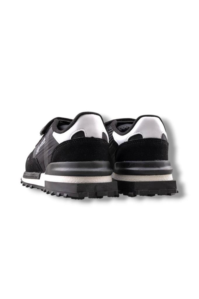 Tutinom 807-26 Anatomik Paraşüt Kumaş Çocuk Sneaker Siyah Beyaz 31-35