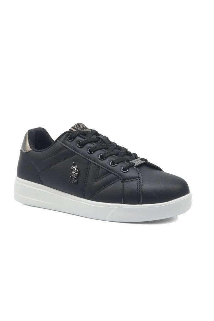 U.s Polo Assn. Abe 5FX Anatomik Kadın Sneaker Siyah Beyaz