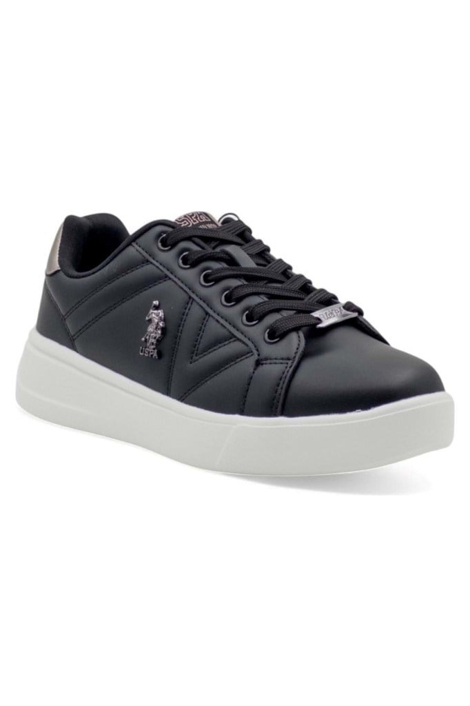 U.s Polo ASSN. Exxy 5FX Anatomik Kadın Sneaker Siyah Beyaz