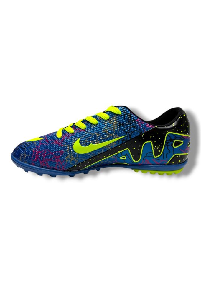 Walked 037-26 Erkek Çocuk Halı Saha Ayakkabı Mavi Sarı 31-35