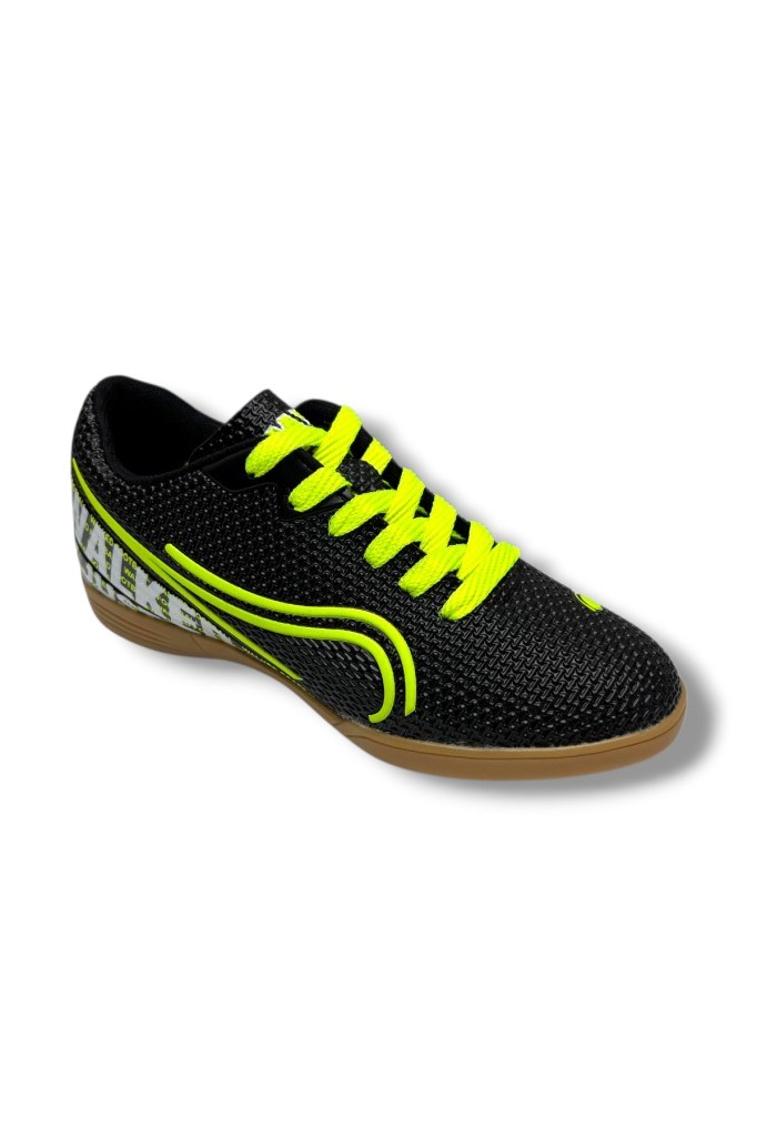 Walked 233-26 Futsal Çocuk Salon Futbol Ayakkabı Siyah Sarı 36-39