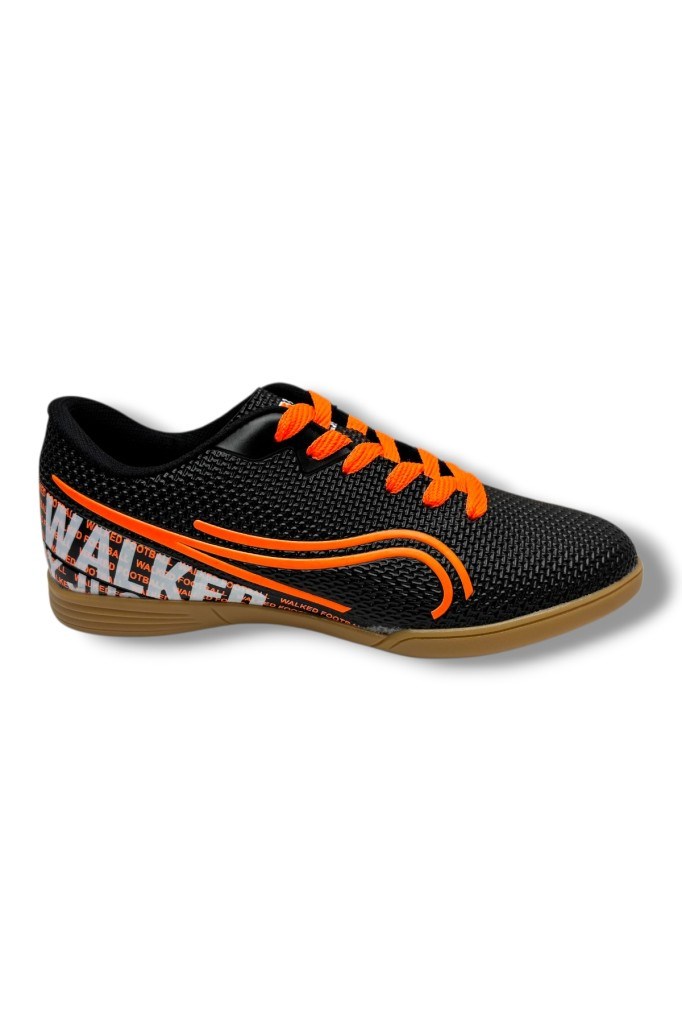 Walked 233-26 Futsal Erkek Salon Futbol Ayakkabı Siyah Turuncu