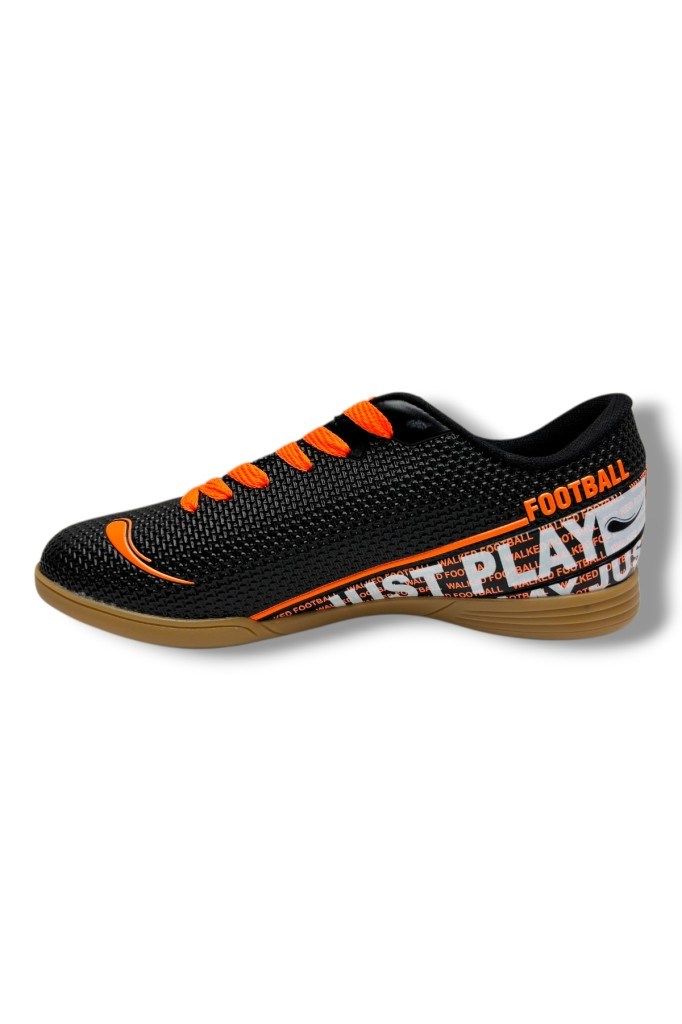 Walked 233-26 Futsal Erkek Salon Futbol Ayakkabı Siyah Turuncu