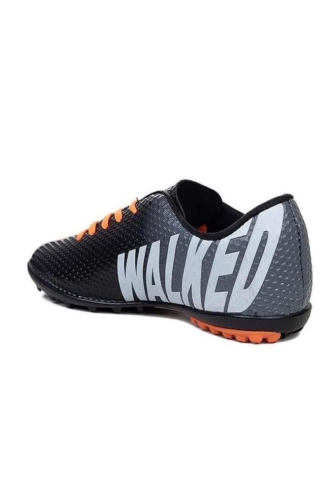 Walked 401-25 Erkek Halı Saha Krampon Siyah Turuncu