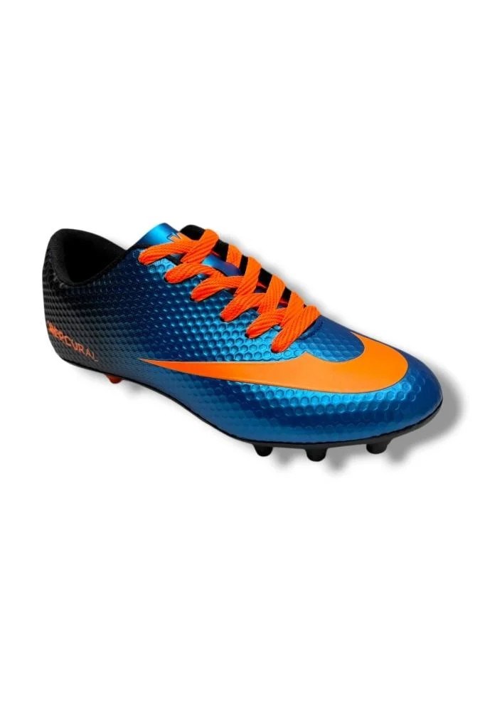 Walked 401-26 Çocuk Çivili Halı Saha Krampon Mavi Turuncu 31-35