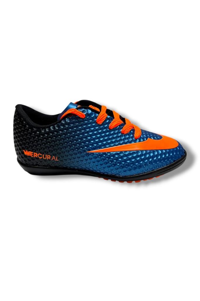 Walked 401-26 Çocuk Halı Saha Ayakkabısı Mavi Turuncu 28-32