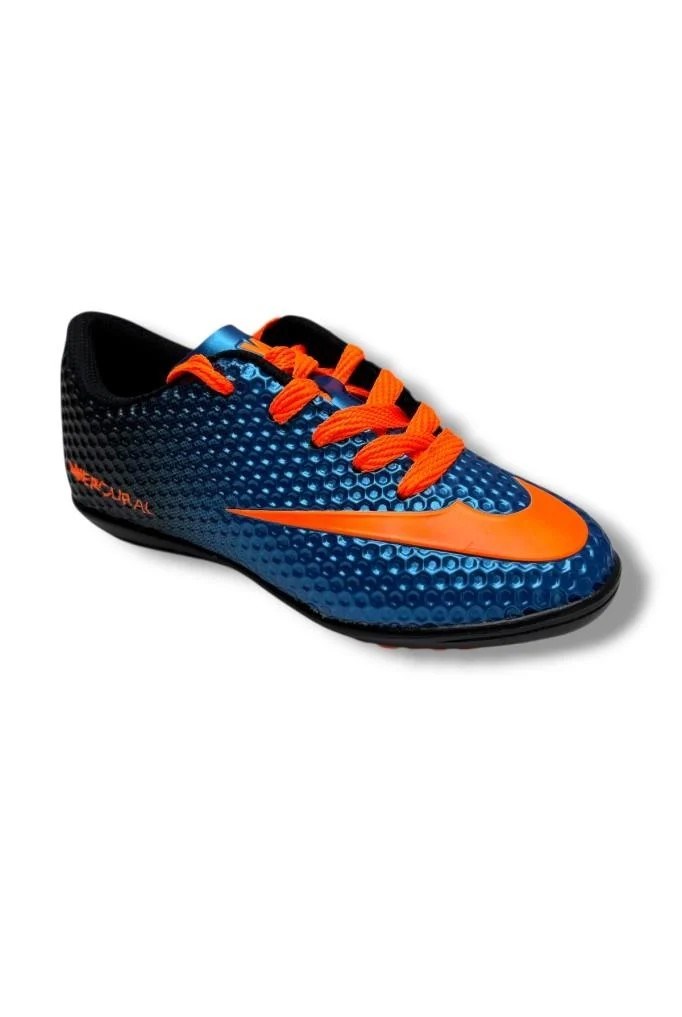 Walked 401-26 Çocuk Halı Saha Ayakkabı Mavi Turuncu 36-39