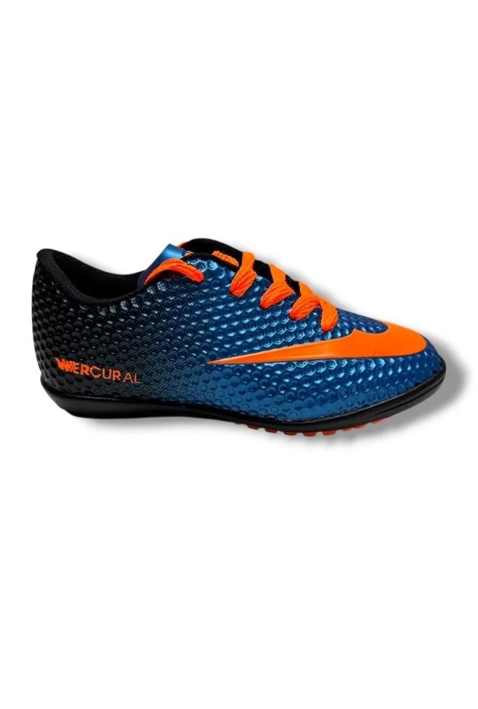 Walked 401-26 Çocuk Halı Saha Ayakkabı Mavi Turuncu 36-39