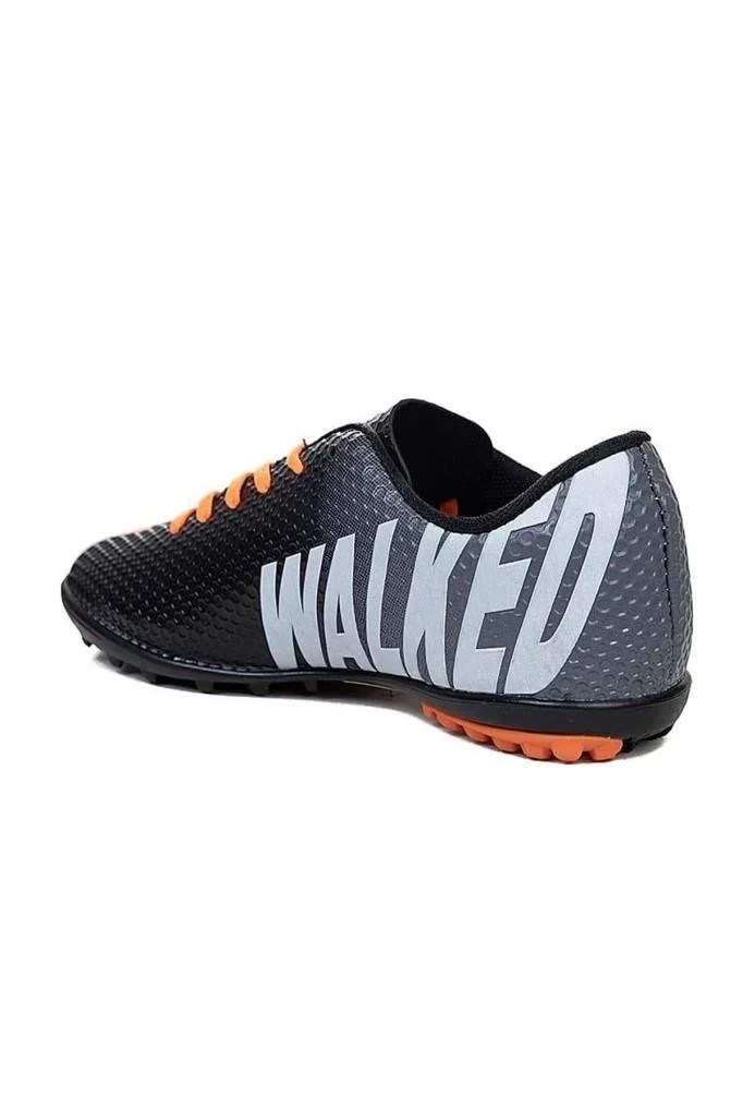 Walked 401-26 Erkek Halı Saha Ayakkabı Siyah Turuncu