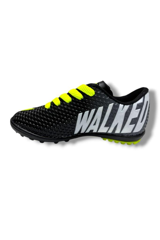 Walked 401-26 Erkek Halı Saha Ayakkabı Siyah Sarı 45-47