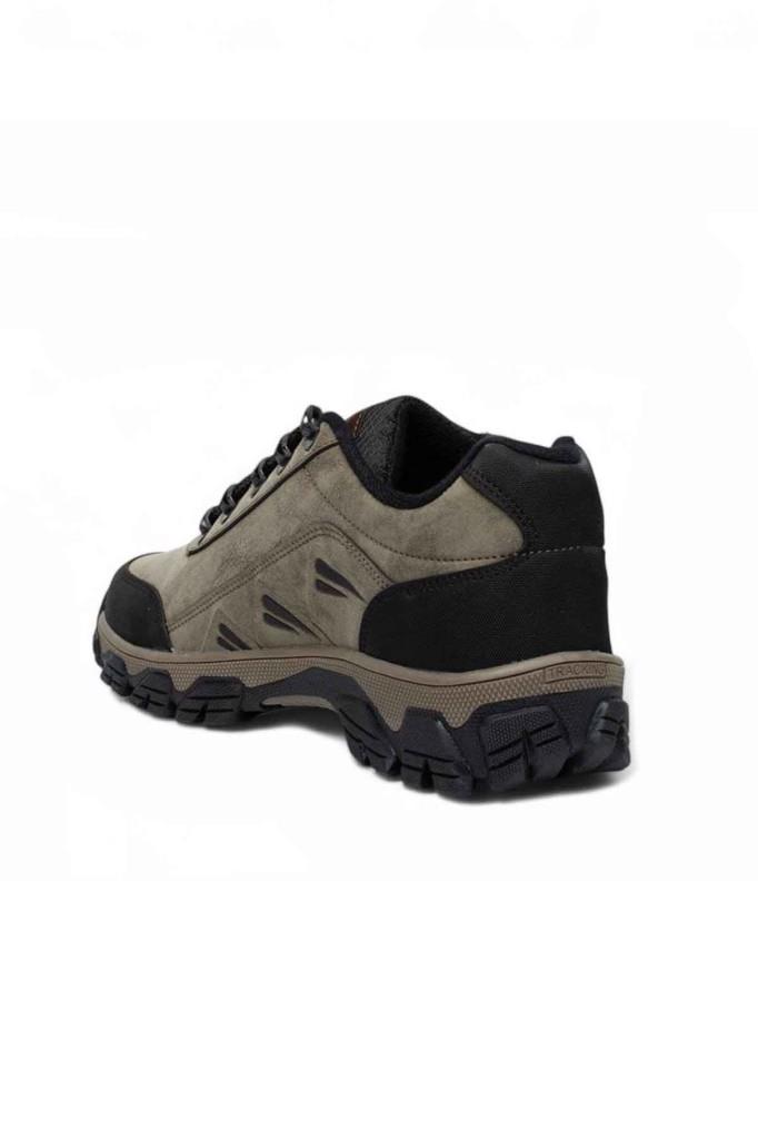 Wanderfull 3007-26 Deri Bağcıklı Outdoor Erkek Ayakkabı Vizon Siyah 45-47