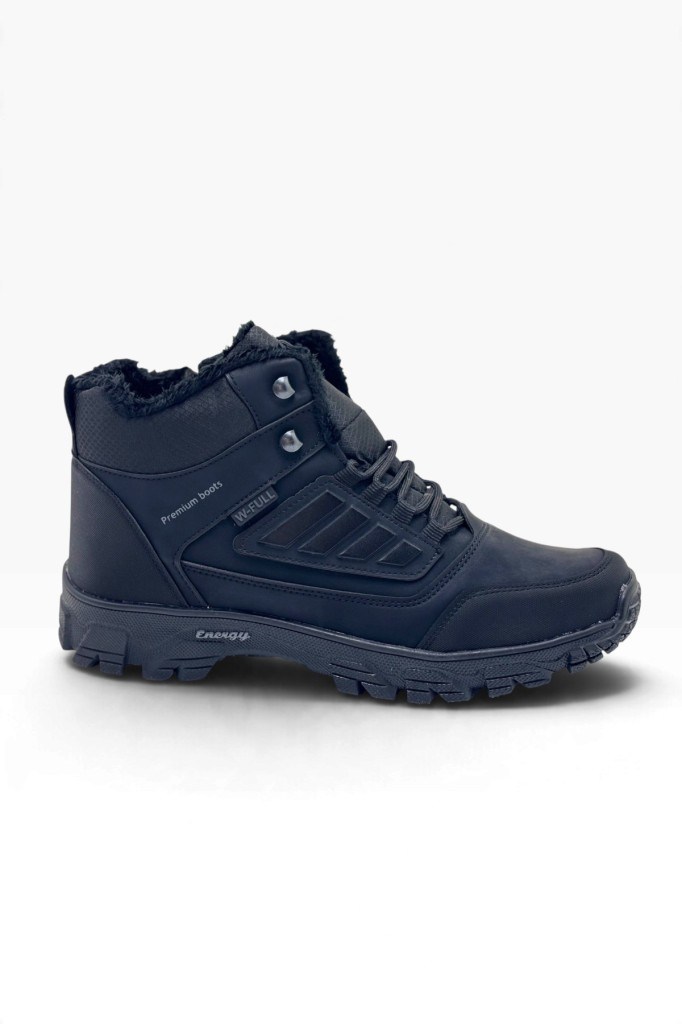 Wanderfull 3022-27 Deri Bağcıklı Fermuarlı İçi Kürklü Outdoor Erkek Bot 45-47