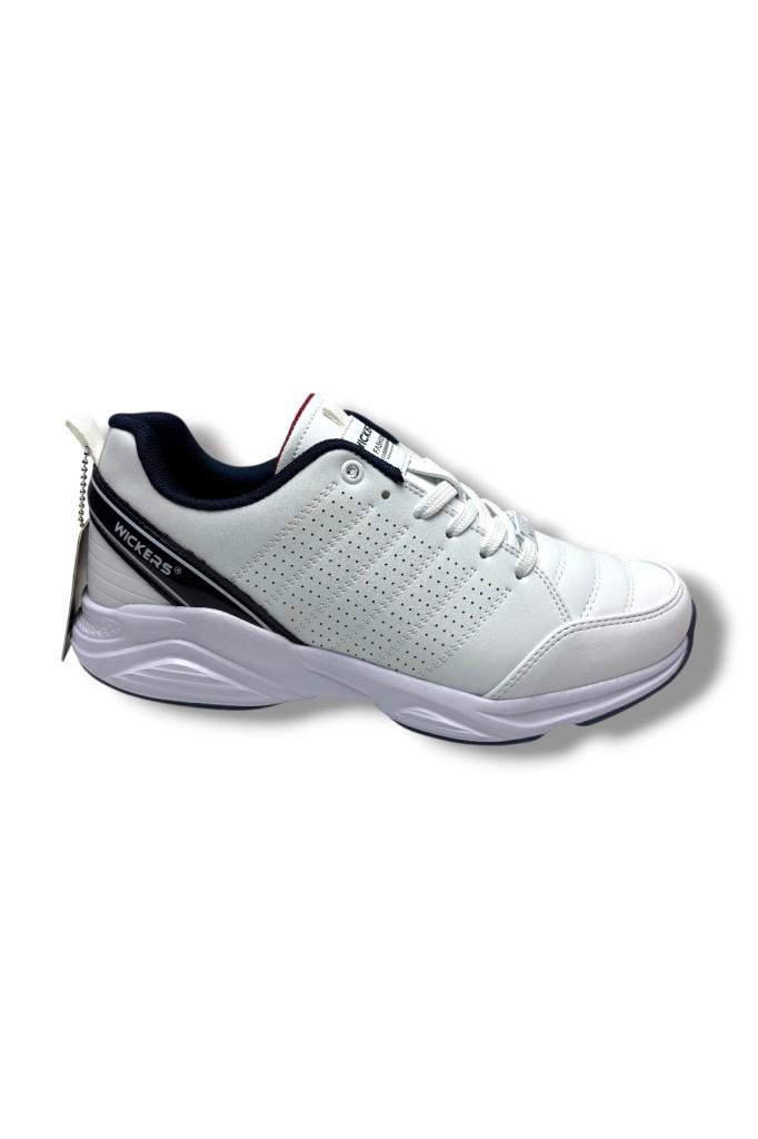 Wickers 2353-26 Cilt Deri  Anatomik Erkek Sneaker Beyaz Laci