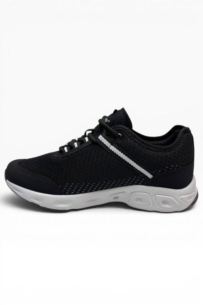 Wickers 3017-26 Anorak Anatomik Taban Bağcıklı Erkek Sneaker Siyah Buz