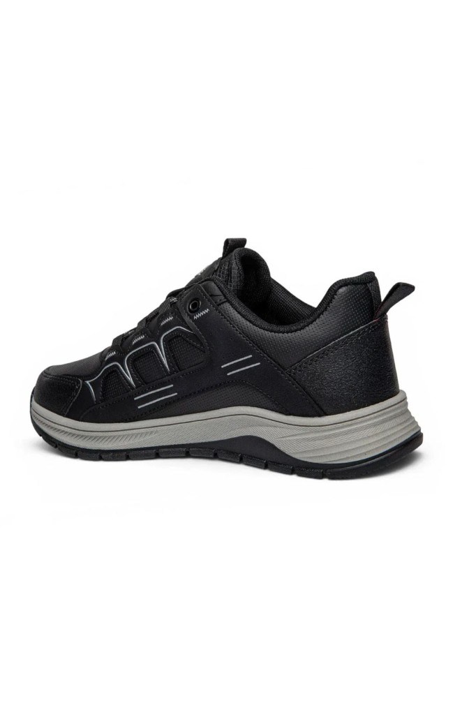 Wickers 3129-27 Deri Anatomik Kaymaz Taban Erkek Sneaker Siyah Buz
