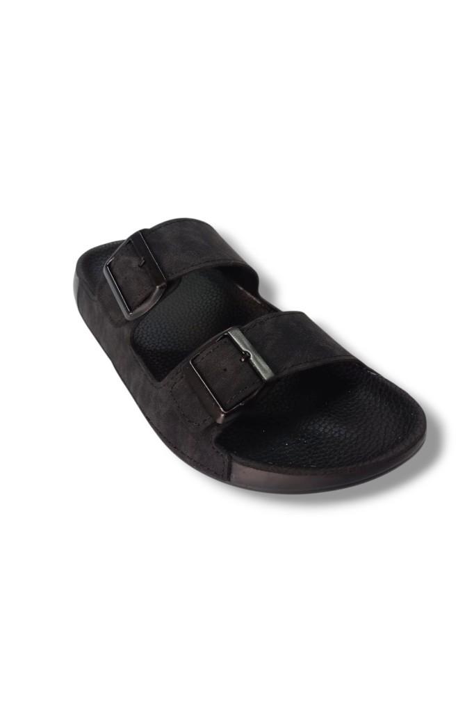 Witta 52551-25 Deri Çift Bant Anatomik Erkek Terlik