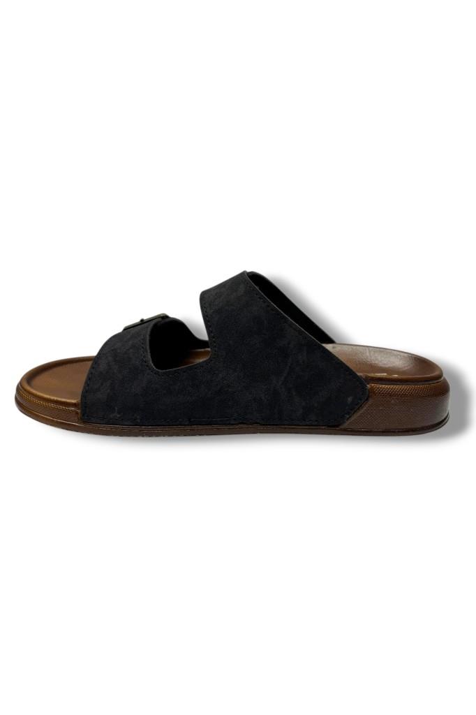 Witta 54201-26 Deri Çift Bant Anatomik Erkek Terlik