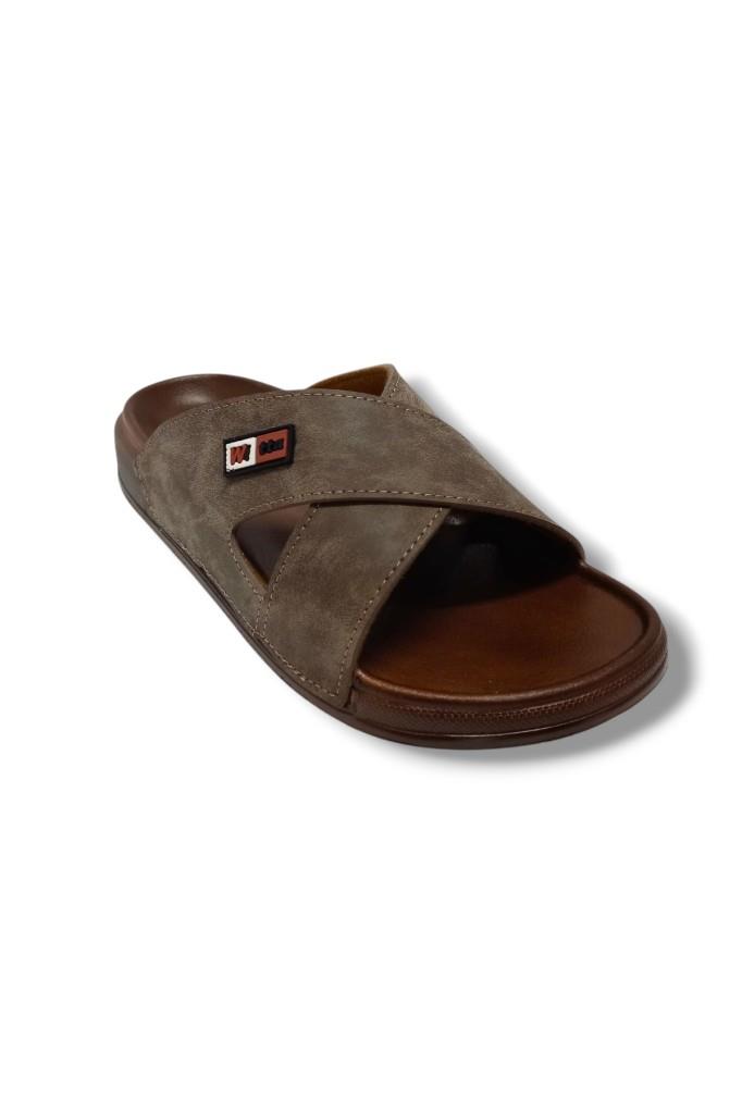 Witta 54202-26 Deri Çapraz Bant Anatomik Erkek Terlik