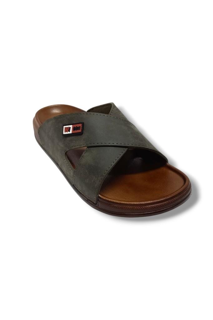 Witta 54202-26 Deri Çapraz Bant Anatomik Erkek Terlik