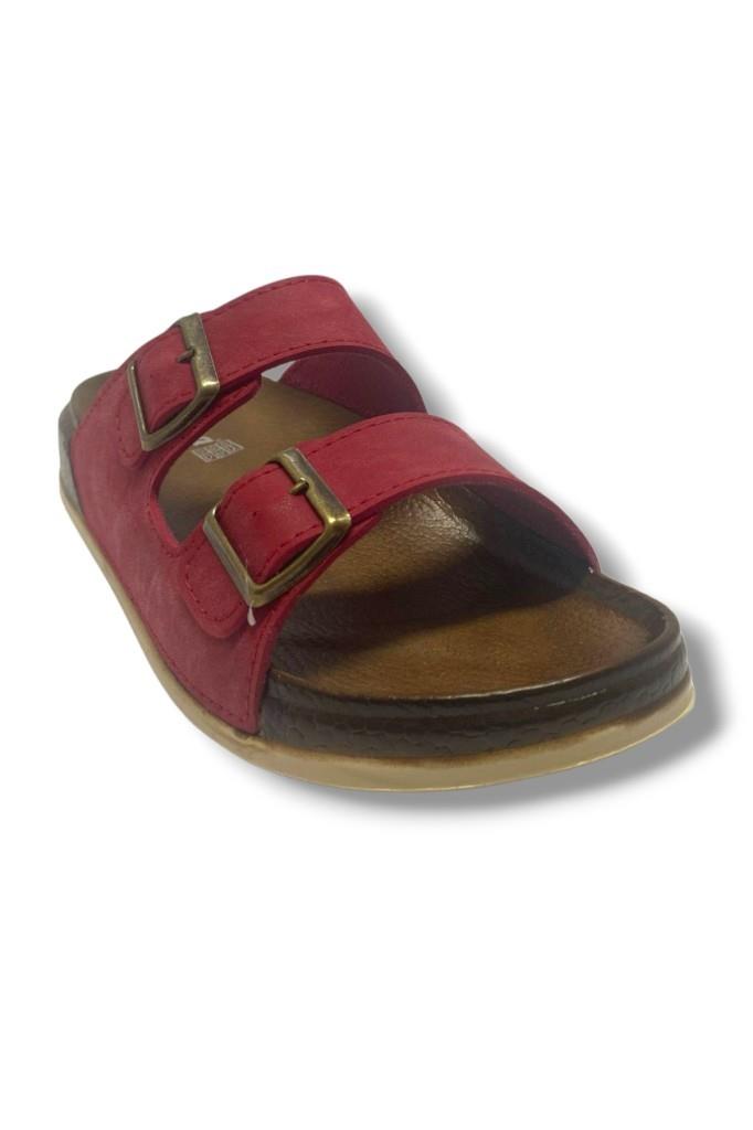 Witta 55201-25 Deri Çift Bant Anatomik Terlik 36-40