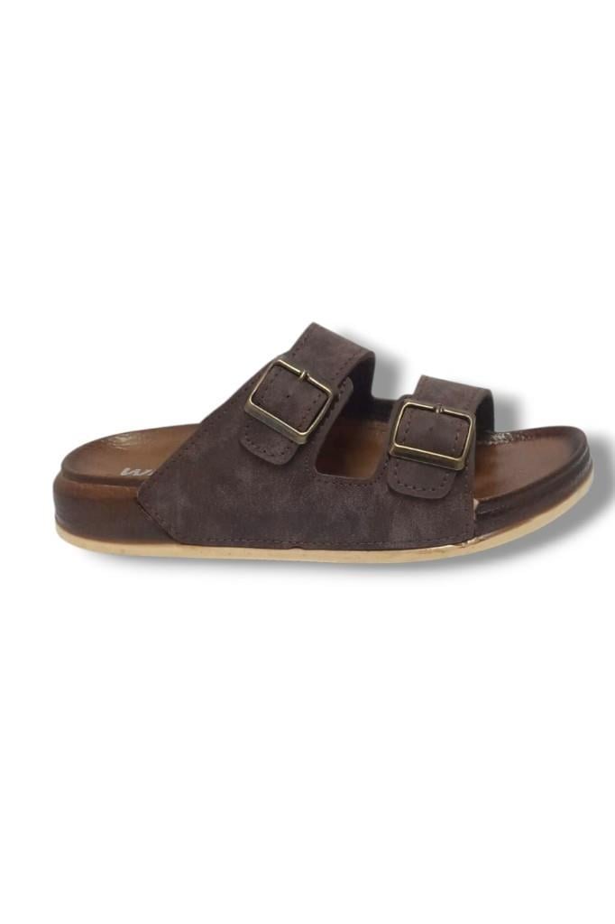 Witta 55201-25 Deri Çift Bant Anatomik Terlik 36-40