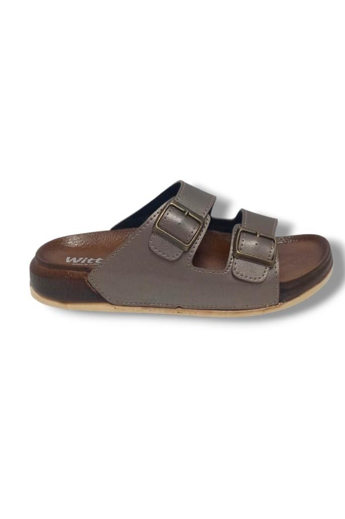 Witta 55201-25 Deri Çift Bant Anatomik Terlik 36-40