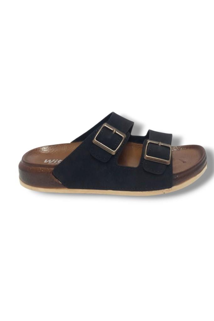 Witta 55201-25 Deri Çift Bant Anatomik Terlik 36-40